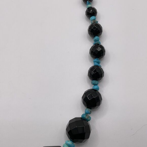 Jay King Necklace Midnight Chalcedony and Royal Blue Turquoise 18” - 21” - Picture 9 of 13